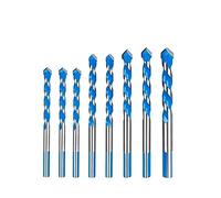 WKWPYCYUH 8pcs 3-12mm Triangle Foret Multi-fonctionnel Verre Foret Bit Triangle BITS CERAMIQUE Carrelage Béton Brique Poinçonnage Trou bit