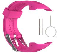 WKWPYCYUH Compatible for Garmin Forerunner 10 15 montre de sport GPS en Silicone souple petit grand Bracelet Forerunner 10 15 Bracelet de montre(Rose red,S size)