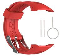 WKWPYCYUH Compatible for Garmin Forerunner 10 15 montre de sport GPS en Silicone souple petit grand Bracelet Forerunner 10 15 Bracelet de montre(Rosso,L size)