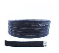 WKWPYCYUH Ligne parallèle douce haute température super douce 2 2AWG Câble de silicone 2p 4P 12P 14P Ligne parallèle 0,3 fil électrique noir carré Fils et câbles(22 AWG 14pin)