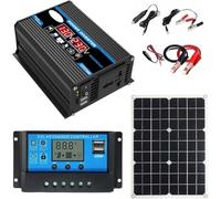 WKWUVLAS Kit de Panneaux solaires Hors réseau 4000 W - Système d'énergie Solaire Complet avec Panneau étanche 18 W et contrôleur de Charge Intelligent 30 A for Maison, Camping-Car