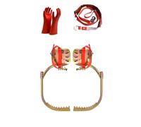 WKWUVLAS Kit d'élagage for électricien - Crampons d'escalade réglables avec système antidérapant, Boucle de Pied en Acier au manganèse sans Soudure(25cm)