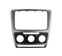 WKXTECZT Cadre de façade d'autoradio Double Din pour Skoda pour Octavia 2010 2011 20112-2013 Manuel AC Fascia Radio Stéréo GPS DVD Panneau Dash Mount Trim Kit Cadre Garniture de Tableau de Bord