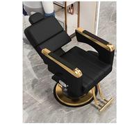 WKXTECZT Fauteuil De Coiffeur, avec Appuie-Tête, Réglable en Hauteur Et Rotatif À 360°, Inclinable Et Hydraulique en Cuir Synthétique,E