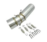 WKXTECZT pour B&MW F650GS F800GS F700GS F 800 GS ADV 2008-2017 51mm Moto Échappement Silencieux Tuyau Liaison Centrale Silencieux Échappement Moto(Argent)