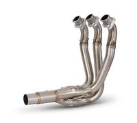 WKXTECZT Tuyau Tube Avant Silencieux Échappement Moto pour Triumph pour Street Triple 765 765RS 765R 2017-2024 Silencieux Échappement Moto(Un)