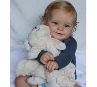 WKYUWS Bebe Reborn 50cm Vinyle Tout Silicone Poupée Reborn Fille Vous Pouvez Prendre Un Bain Poupee Reborn Fille Nouveau-Né Reborn Baby Doll pour Enfants 3 Ans Et Plus