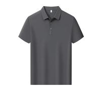 WKZSXXMJ Ajoutez Votre Propre Texte Personnalisé pour Hommes et Femmes Adultes Polos en Maille Cool Fit T-shirts Athlétiques Légers à Manches Courtes, Séchage Rapide, pour le Travail en Été(Grau,XL)
