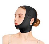 WKZSXXMJ Bandage Compressif pour le cou et le Menton Après une Intervention Chirurgicale À Utiliser Après une Chirurgie du Visage et du Menton(Schwarz,M)
