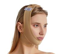 WKZSXXMJ Bandeau de Compression Facial Post-opératoire avec Mentonnière Bande Adhésive pour Double Menton, Ceinture de Raffermissement et de Lifting du Menton(M)