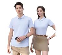 WKZSXXMJ Chemise de Golf Personnalisée pour Hommes et Femmes Ajoutez Votre Texte ou Votre Logo T-shirts Athlétiques Cool Fit pour les Couples, les Familles, les Groupes, le Travail(Blue 2,XXL)