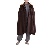 WKZSXXMJ Femmes Hommes Méditation Cape à Capuche Manteau Épais Doublé en Peluche Robe de Prière Confortable et Chaude(Coffee,M)