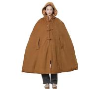 WKZSXXMJ Femmes Hommes Méditation Cape à Capuche Manteau Épais Doublé en Peluche Robe de Prière Confortable et Chaude(Brown,XXL)