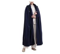 WKZSXXMJ Manteau à Capuche pour la Méditation Femmes Hommes Unisexe Robe de Prière Ample Vêtement Chaud, Confortable et Douillet(Blue,XL)