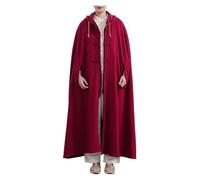 WKZSXXMJ Manteau à Capuche pour la Méditation Femmes Hommes Unisexe Robe de Prière Ample Vêtement Chaud, Confortable et Douillet(Red,L)