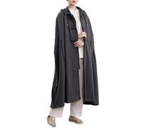 WKZSXXMJ Manteau à Capuche pour la Méditation Femmes Hommes Unisexe Robe de Prière Ample Vêtement Chaud, Confortable et Douillet(Grau,L)