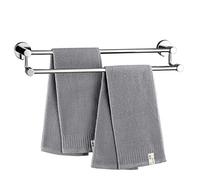 WL-ZZZ 304 Porte-Serviettes Double en Acier Inoxydable, Chrome brossé Serviette Rails Mural Suspendu Serviettes étagère de Rangement for Salle de Bains ou la Cuisine Accessoires (Size : 80cm)