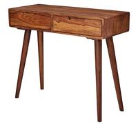 WL5.577 Table console en bois massif Sheesham 90 x 76 x 36 cm avec tiroirs | Buffet design en bois massif | Petit bureau maison de campagne | Table de couloir | Coiffeuse
