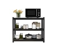WLABCD Kitchen Bathroom Shelf,3-Tier Kitchen Microwave Storage Rack Oven Stand,Heavy Duty Adjustable Shelving Unit,Storage Metal Shelf Sturdy Steel Layer Rack for Pantry Kitchen Space-Saving,80cm*35c