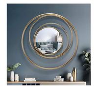 WLABCD Miroir Moderne Miroir Mural Planète Rond Fer Art Créatif Forme Stéréo 3D, Miroir Suspendu de Mode, Miroirs Muraux Forge À La Main, Décoratif Mural Décor À La Maison Entrée, Hall, Chambre
