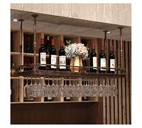 WLABCD Porte-Vin, Bar, Restaurant, Vin de Verre, Maison Suspendue En Métal Suspendu À Vin Américain Bottetel Holde Titulaire Titulaire Statut Statue Cadre À L'Envers Down Vin,50Cm