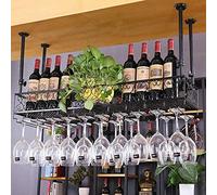 WLABCD Racque À Vin Accueil Support Rouge Restaurant Bar À Vin Porte-Verre de Vin/Porte-Verre À Vin Européen/Hapted Down Salon Gobelet Porte-Verre Porte-Verre Vin Verre,150 * 25Cm