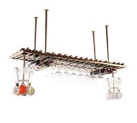 WLABCD Racques À Vin Accueil Porte-Vin Verre Verre Rack Restaurant Organiser Cuisine Plafond S, Porte-Bouteille Vintage Vintage Hauteur Réglable Enthousiaste de Vin Pour Bar Cuisine Club,60 Cm (23.6I