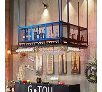 WLABCD Racques À Vin Accueil Porte-Vins Rack Verre Verre Restaurant Bar S, Organiser La Cuisine Métal Métal Black Wall Suspension de Vin Champagne Verre Goblets Stemware Porte-Rack,150X30X52Cm