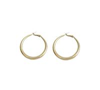 WLABCD Sp Alliage Des Boucles D'Oreilles Rétro Style De Hong Kong Naturel Une Paire Boucle D'Oreille Adapté Lieu De Travail Festival Cadeau Élégant/d'or / 4.5×4.5×4.2 cm