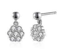 WLABCD Sp Bien Boucle D'Oreille Mode Prévenir Les Allergies Rendez-Vous Mariage Bijoux Conception Naturel Élégant Une Paire Classique Anniversaire/argent / 1.3×0.8 cm