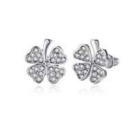 WLABCD Sp Bien Mode Boucle D'Oreille Cadeau Banquet Une Paire Des Boucles D'Oreilles Élégant Anniversaire Personnalité La Créativité Mariage All-Match/White gold / 1.3×1.2 cm
