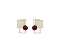 WLABCD Sp Mode Bien Conception Couple Boucle D'Oreille Rétro Style De Hong Kong Des Boucles D'Oreilles Banquet Rendez-Vous Personnalité All-Match Prévenir Les Allergies Anniversaire/Kaki /