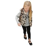 Wlabe Enfants Automne Hiver Faux Fourrure Gilet Survêtement Chaud Manteau Gilet sans Manches Casual Warmer Gilet Filles Tops Veste Manteau/Gilet Court Gilet De Noël Cadeau