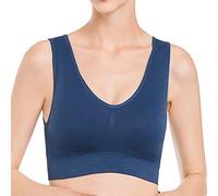 Wlabe Soutiens-Gorge Femme Brassière Dos Croisé Yoga Bustier sans Armature,Soutiens-Gorge Autoadhésifs Soutien-Gorge à Bretelles Convertibles Soutien Gorge Sexy Soutien Gorge Blanc Rembourrage Sou