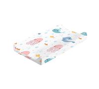 Wlabe Un Ensemble Housse de Matelas à Langer Extensible Feuille de Table à Langer pour Bébé Garçons Fille