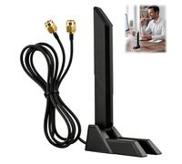 WLAN Antenne WiFi 6E Carte PC Tri-Bande 2.4/5/6GHz avec Base Magnétique 1pc | pour Ordinateurs de Bureau Périphériques Gaming Routeur ASUS PCs Routeurs MSI B650 B760 B550 2.4g/5g/5.8g/6g WLAN Amplifiers