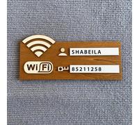 WLAN Plaque mot de passe Plaque en bois Plaque Internet Plaque WiFi Réseau Décoration Maison d'hôtes Maison Bureau WLAN Signe Mot de passe Affichage Présentoir