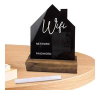 Wlan Tafel En Acrylique Point De Mot De Passe Du Support De Blocs De Photos, Signe WiFi Tour Acrystique | Stylo De Bouclier Clairement Décrivable Pour Les Informations Sur Les Invités Dans Le Restaura