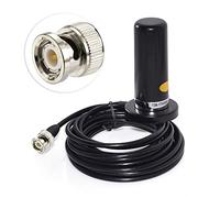 Wlaniot Antenne Voiture Antenne VHF/UHF Double Fréquence Base Magnétique Antenne 9cm Connecteur BNC Câble RG58 5M Gain 2,5/3dB pour Stations Radio Mobiles Automobiles, Scanners BC75XLT Et BC125AT