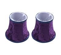 Wlauqueta 2X Clip Tissu sur Abat-Jour, La Main E14 Abat pour Mur Moderne de Style Européen Lampe Sconce (Violet Foncé)