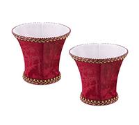 Wlauqueta 2X Fabric Clip sur Abat-Jour, Abat-Jour Fait À la Main E14 pour Lampe de Applique Murale de Style EuropéEn(Rouge)