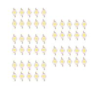 Wlauqueta 50 Pieces Haute 2 Broches 3W Blanc Chaud LED Emetteurs de Perles 100-110Lm