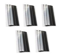 Wlauqueta 500 Attaches en Métal à Peler et à Coller, Pliable, Attaches pour Sachets de Café, Scellant la Perle du Sac de Nourriture Cuite 5,5 Pouces-Noir