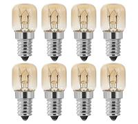 Wlauqueta 8X E14 15W, Ampoule de Four, Lampe de Four Pygmée à Capuchon Transparent, Résistance E14 Jusqu'à 300 Celsius