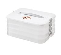 Wlauqueta Dumplings Box BoîTe de Rangement RéFrigéRateur Dumpling Freeze Multi-Layer Freeze Quick-Freeze Dumpling Box Blanc