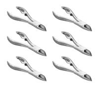 Wlauqueta Lot de 6 coupe-ongles professionnels pour pieds et orteils - En acier inoxydable