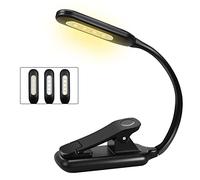 Wlauqueta LumièRe de Lecture, Lampe de Lecture Rechargeable, Lampe de Lecture à 9 LED pour Lire au Lit avec 3 LuminositéS, Lampe de Lecture Facile à Clipser