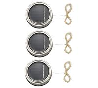 Wlauqueta LumièRes Solaires de Couvercle Bocal, Paquet de 18, 20 LumièRes de Couvercles de à FéEriques en éToile, 18 Cintres Inclus (Bocaux Non Inclus), de DéCoration de Jardin