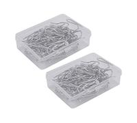 Wlauqueta Paquet de 100 Crochets pour Rideaux en MéTal, Crochets pour Draperies avec BoîTe Transparente, pour Rideaux de FenêTre, Rideaux de Porte et Rideaux de Douche