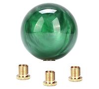 Wlauqueta Pommeau de Levier de à Boule Ronde de Style Marbre Boutons de Changement de en Acrylique Changement de avec 3 Adaptateurs pour Voiture Manuelle Vert Foncé